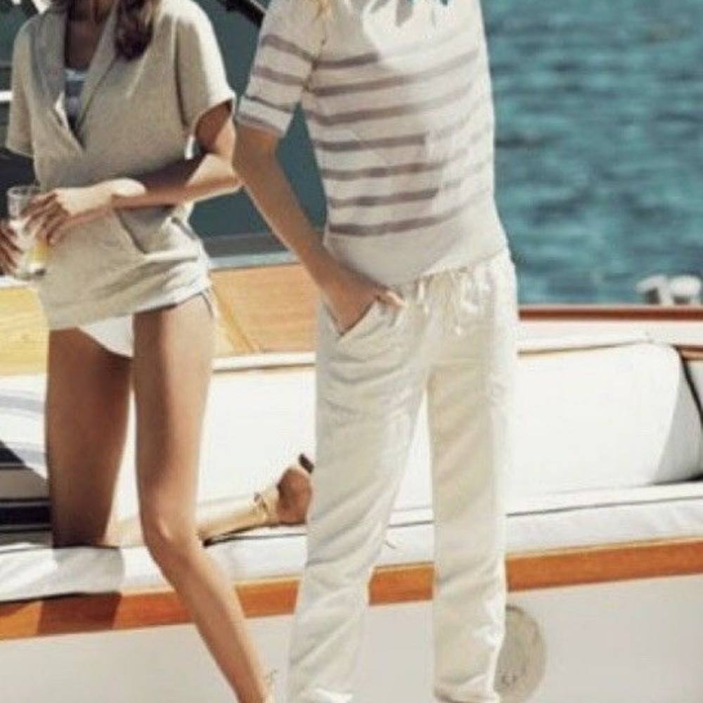J.Crew Point Sur Seaside Pant in Linen White 4P